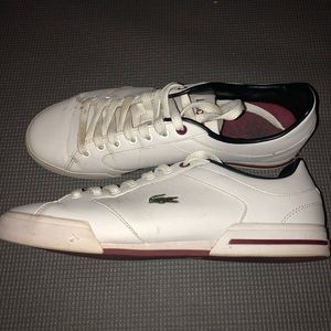 Men’s Lacoste Shoes White SZ 9 worn twice